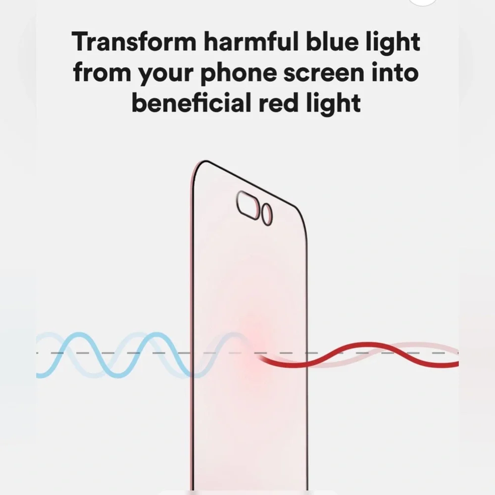 Red Light Converter Anti-Blue Light Screen Protector for iPhone 15 PRO MAX